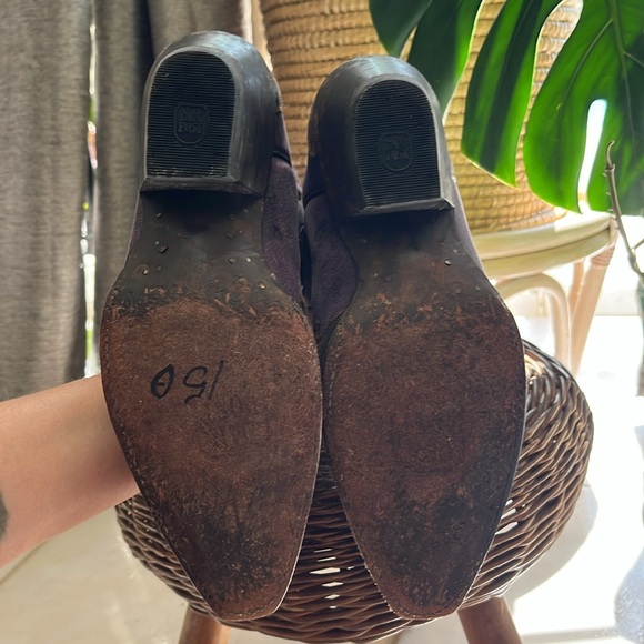 DAN POST vintage purple arrows distressed leather cowgirl boots size 7 - Picture 7 of 11